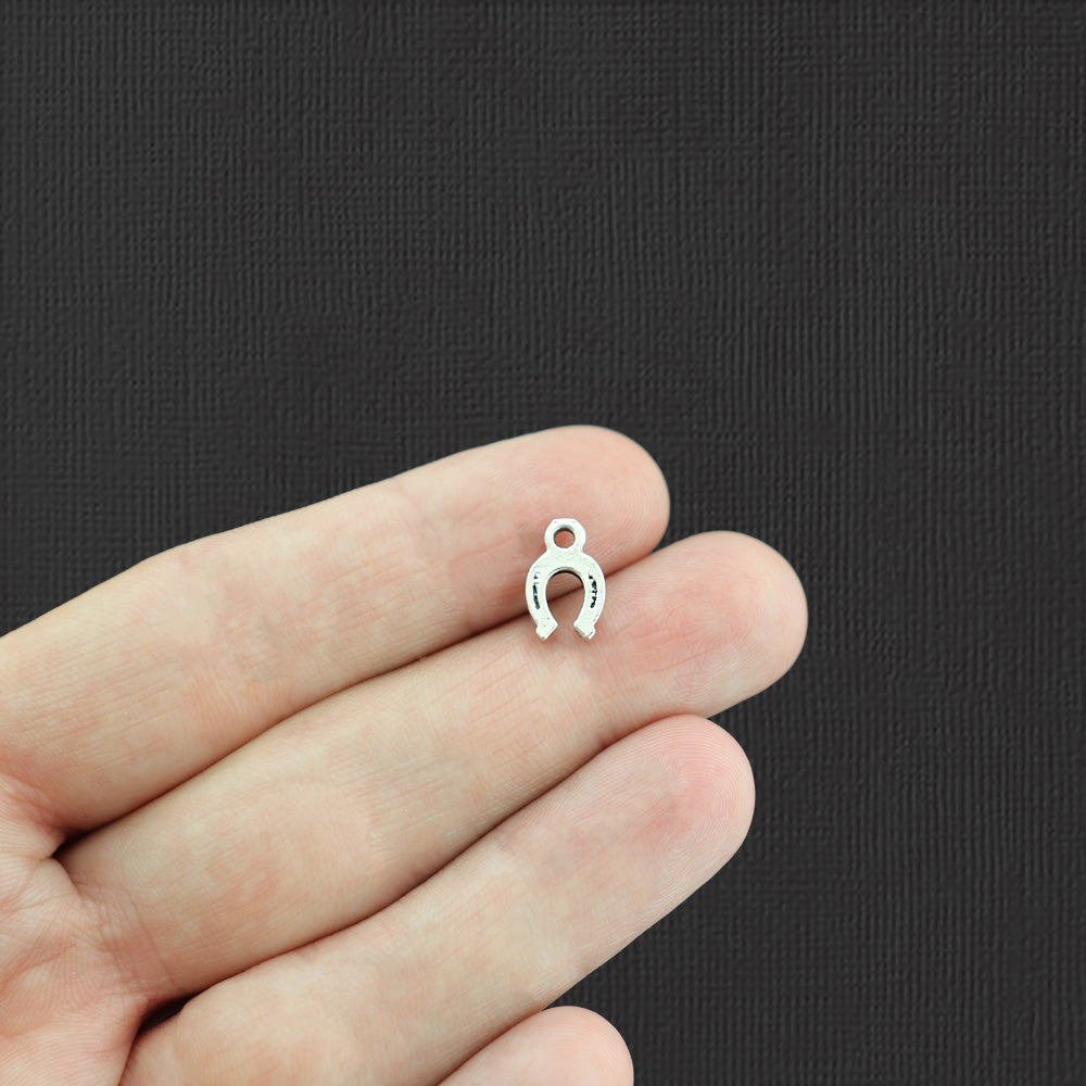 20 Horseshoe Antique Silver Tone Charms - SC5585