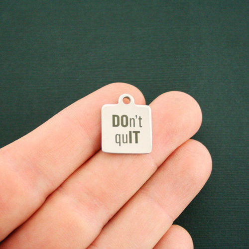 Don't quit Stainless Steel Charms - Do it - BFS013-2067
