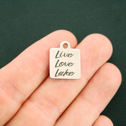 Live Love Lake Stainless Steel Charms - BFS013-2430