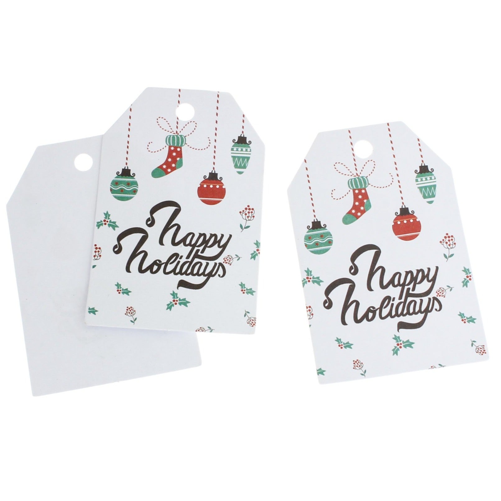 25 Happy Holidays Paper Tags - TL173
