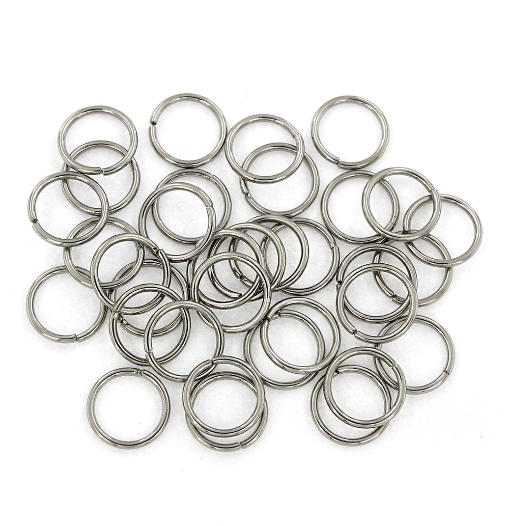 Stainless Steel Jump Rings 13mm x 1.5mm - Open 15 Gauge - 25 Rings - S