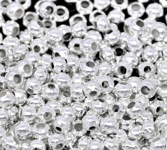 Sterling Silver Crimp Beads 2mm x 3mm (Package of 50 crimp