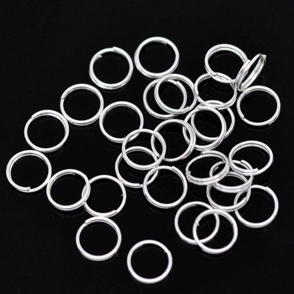 Silver Tone Split Rings 7mm x 1.2mm - Open 16 Gauge - 250 Rings - J020