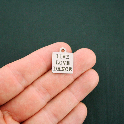 Live Love Dance Stainless Steel Charms - BFS013-0272