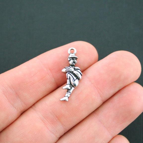 3 breloques de ton argent antique lanceur de baseball - SC4793