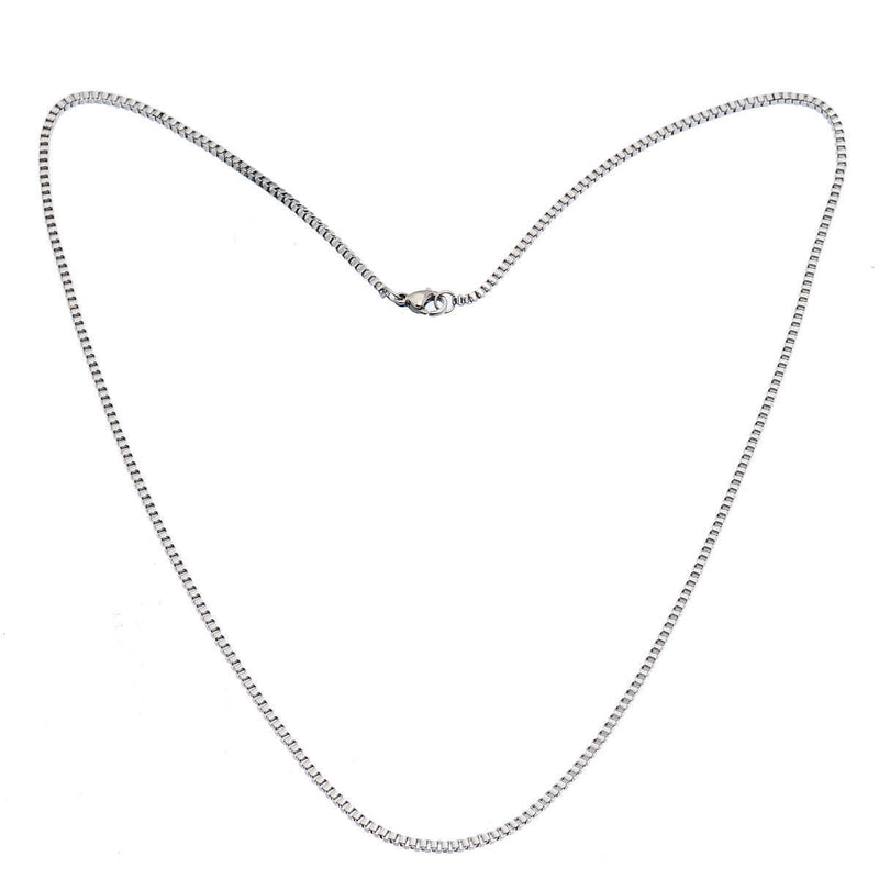 Stainless Steel Box Chain Necklace 20" - 2mm - 10 Necklaces - N092