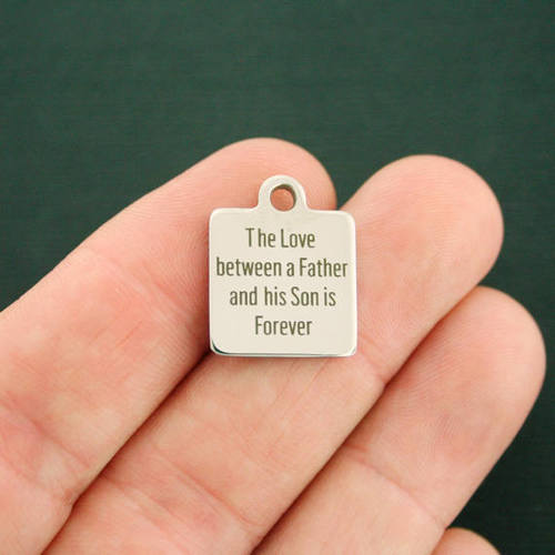 Father Son Stainless Steel Charms - The love between is forever - BFS013-3206