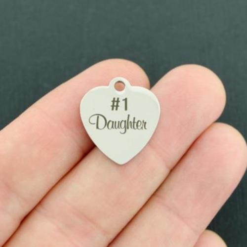 #1 Daughter Stainless Steel Charms - BFS011-3707