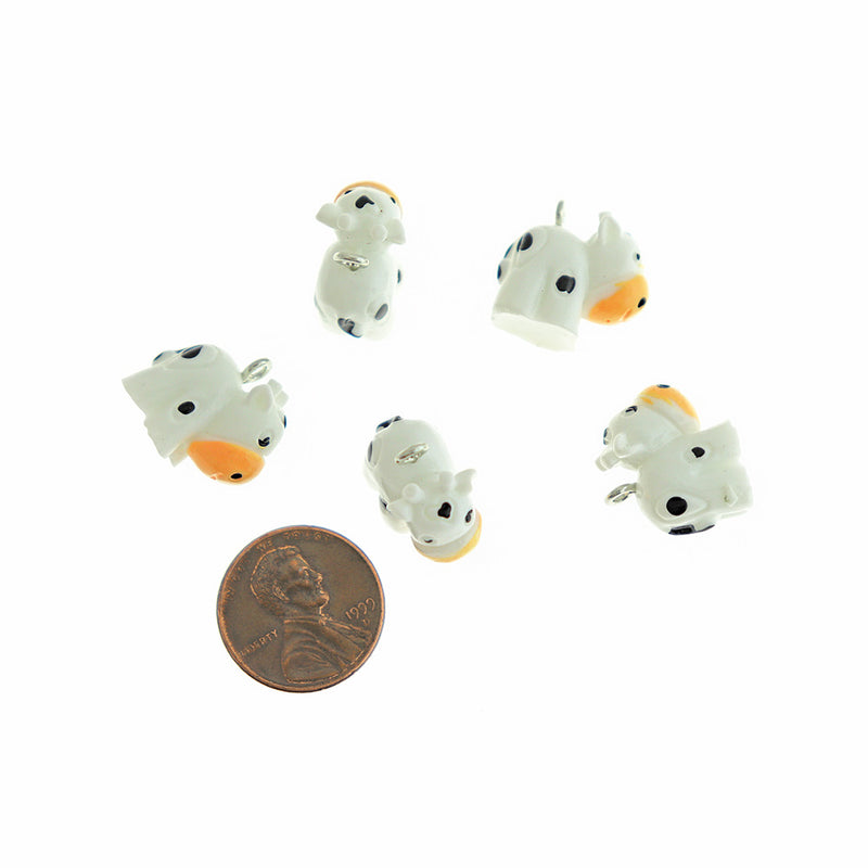 4 Cow Resin Charms 3D - K604