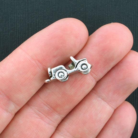 4 Army Vehicle Antique Silver Tone Charms 3D - SC3462