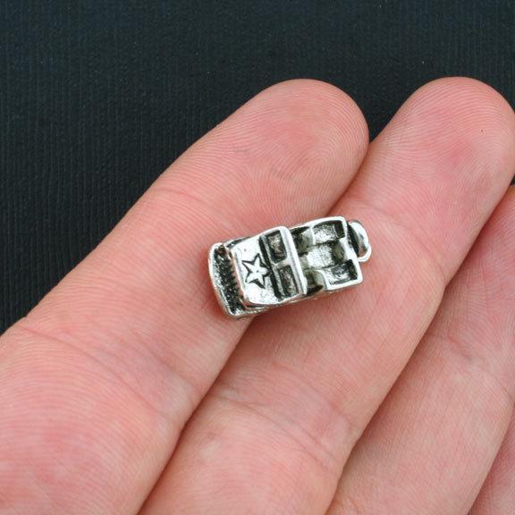 4 Army Vehicle Antique Silver Tone Charms 3D - SC3462
