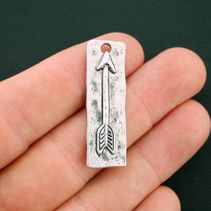 4 breloques de ton argent antique flèche - SC6149