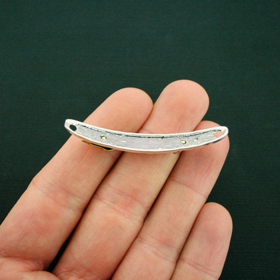 Connecteur à 4 flèches Argent antique et breloques dorées - SC6419