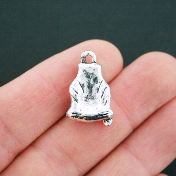 Sac à dos 4 breloques ton argent antique 3D - SC5146