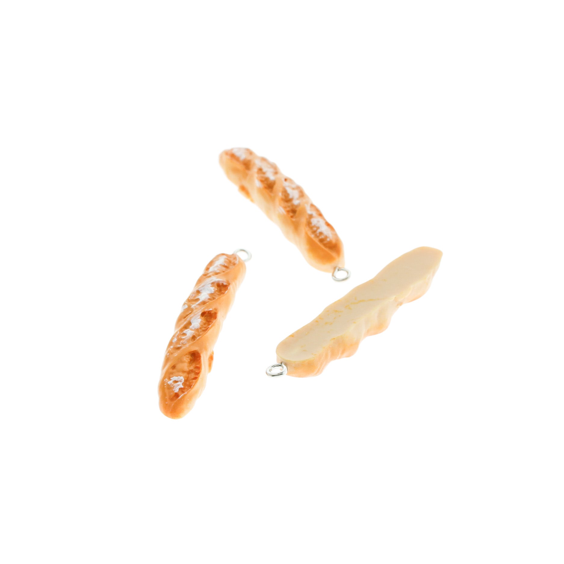 4 breloques baguette en résine - K468