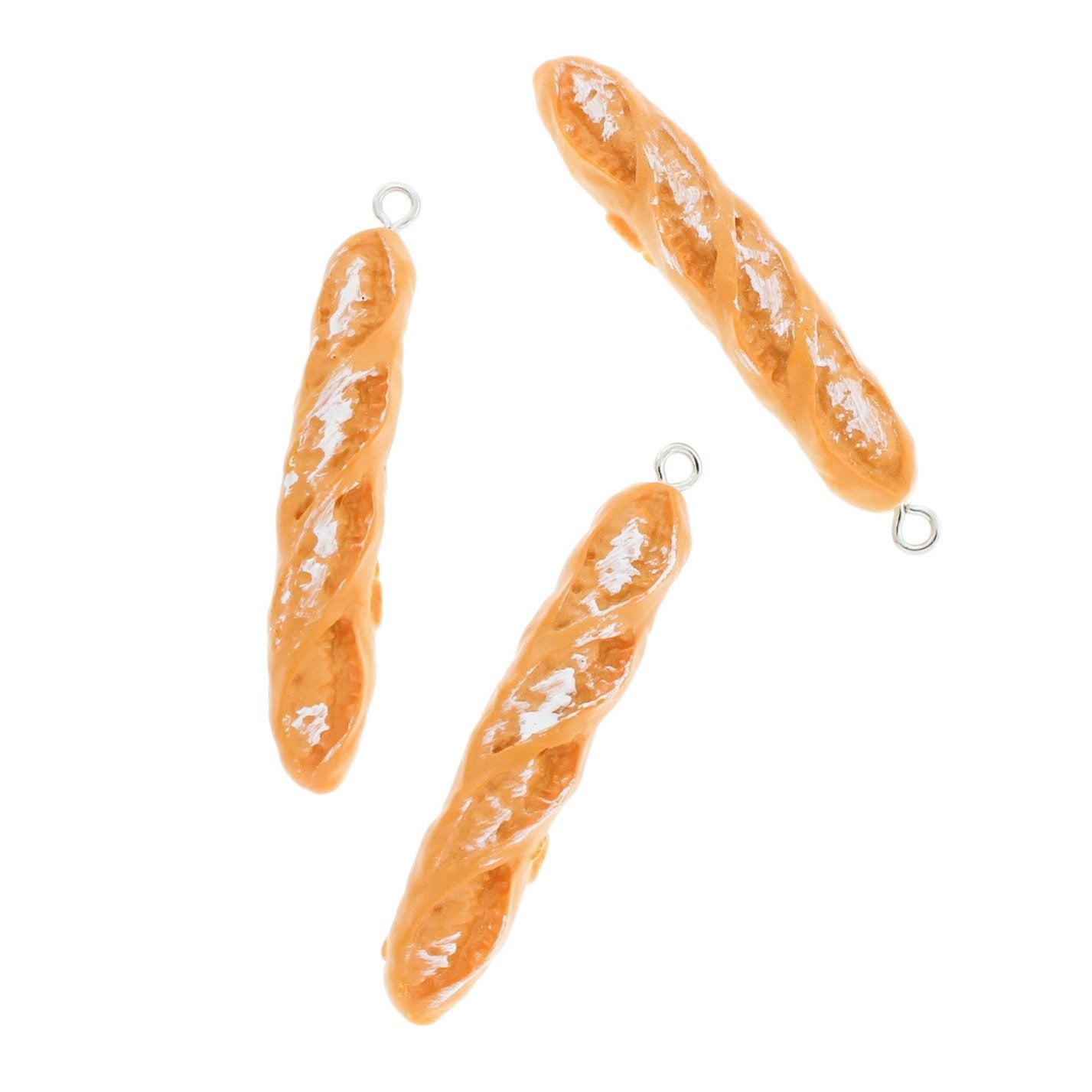 4 breloques baguette en résine - K468