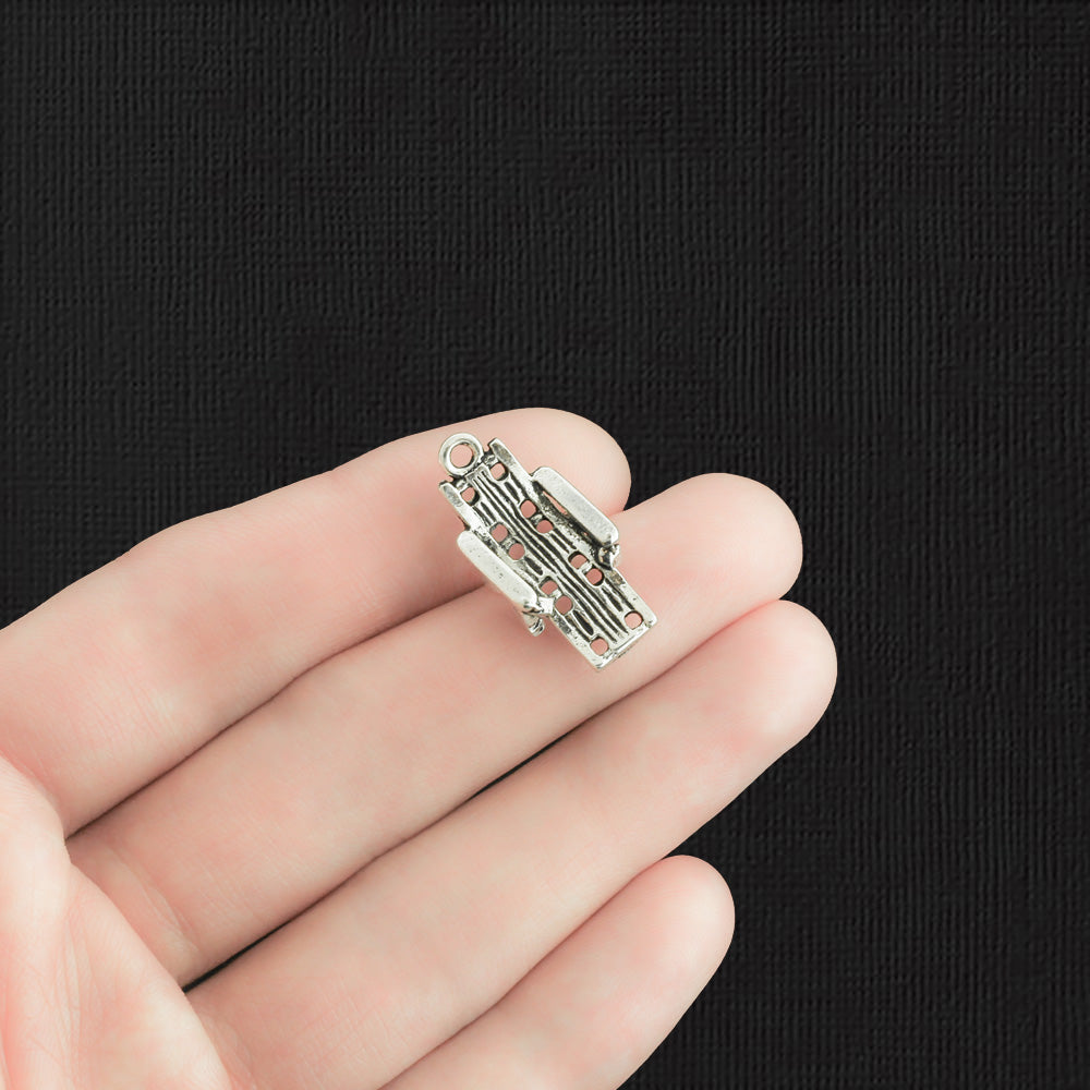 4 Beach Chair Antique Silver Tone Charms 3D - SC5874