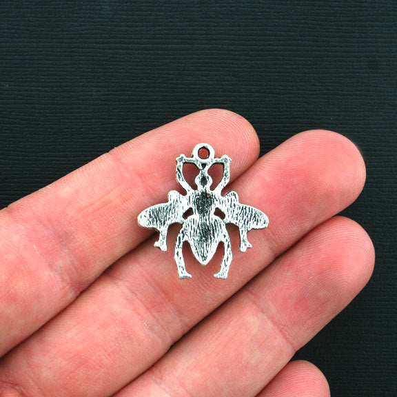 4 Bee Antique Silver Tone Charms - SC3405