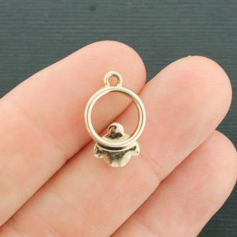 4 Bee Gold Tone Enamel Charms - E030