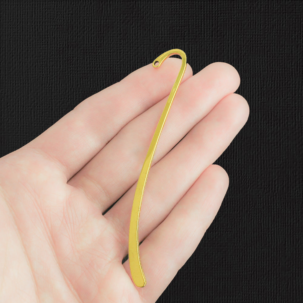 4 Bookmarks Gold Tone Charms 2 Sided 87mm - GC305