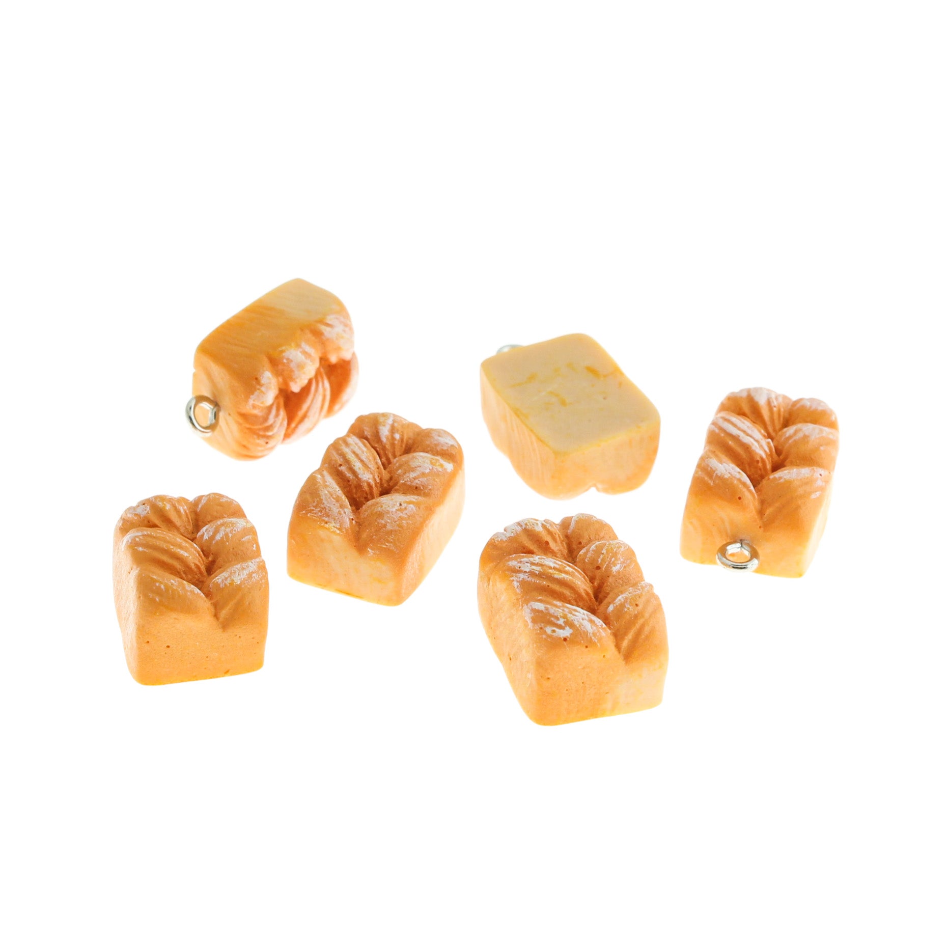 4 Bread Resin Charms - K562