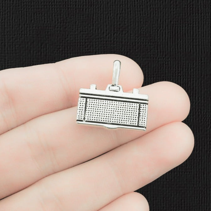 4 Camera Charms Antique Silver Tone 2 Sided - SC096