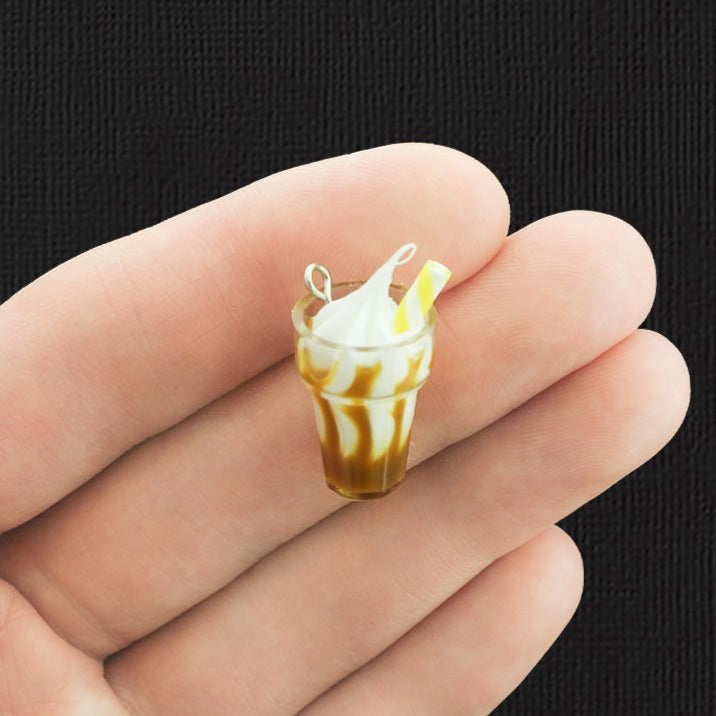 4 Caramel Sundae Resin Charms 3D - Choose Your Color!