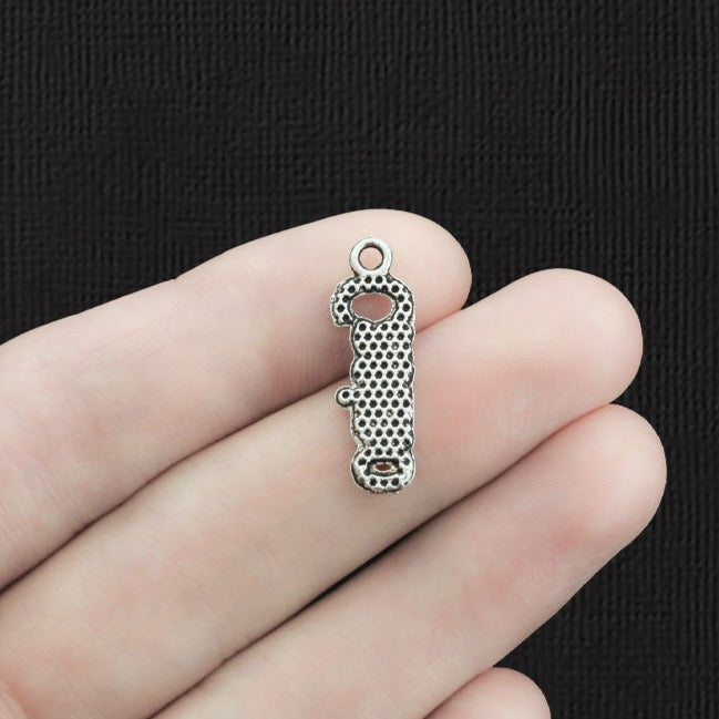 4 Casino Antique Silver Tone Charms - SC106