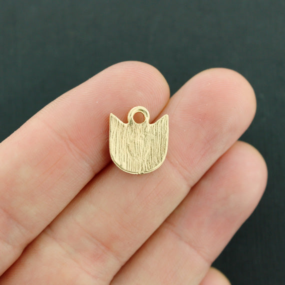 4 Cat Gold Tone Enamel Charms - E171