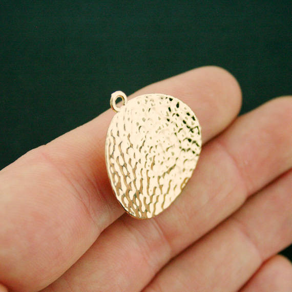 4 cercles dorés breloques 2 faces - GC1277