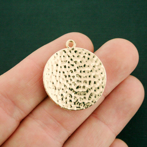 4 cercles dorés breloques 2 faces - GC1277