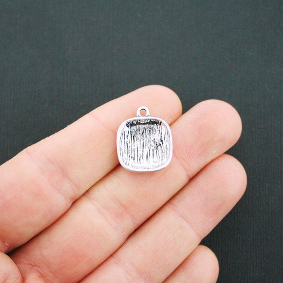 4 Coffee Antique Silver Tone Charms - SC4754