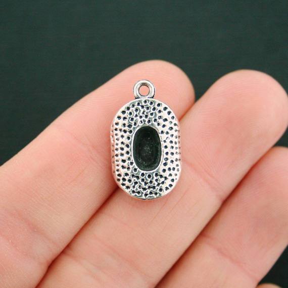 4 Cowboy Hat Antique Silver Tone Charms 3D - SC7458