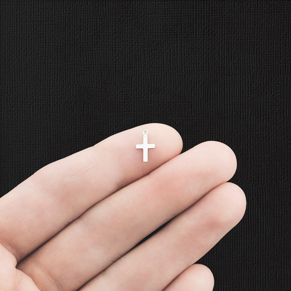 4 Cross Stainless Steel Charms - SSP320
