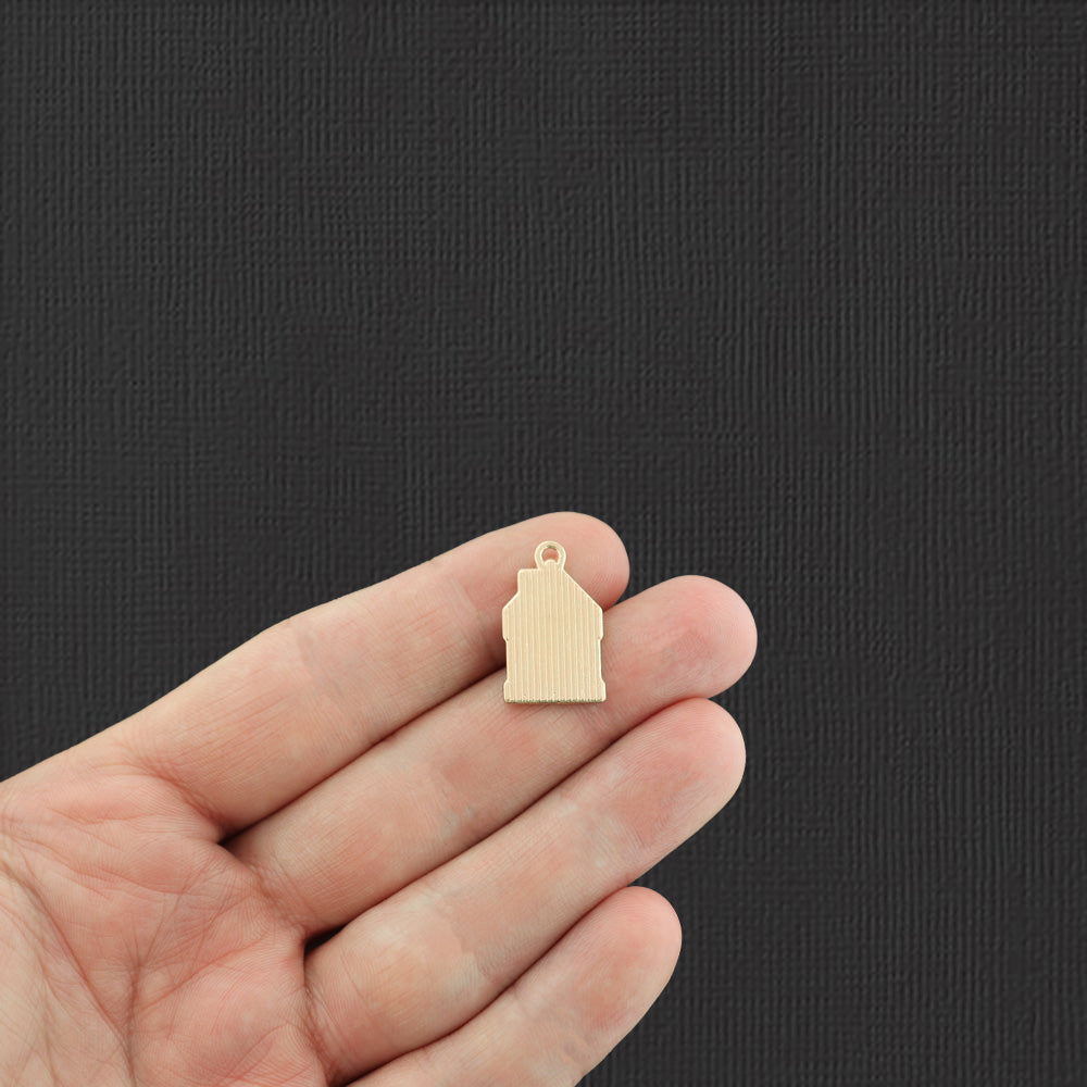 4 Cupcake Shop Gold Tone Enamel Charms - E537