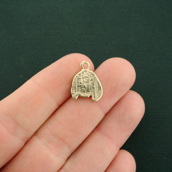 4 Dog Gold Tone Enamel Charms - E617