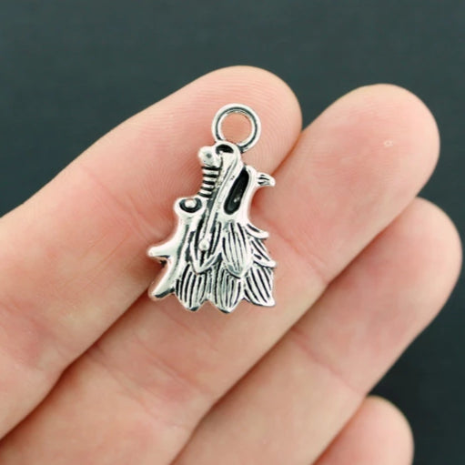 4 Dragon Cord End Caps Antique Silver Tone - SC1119