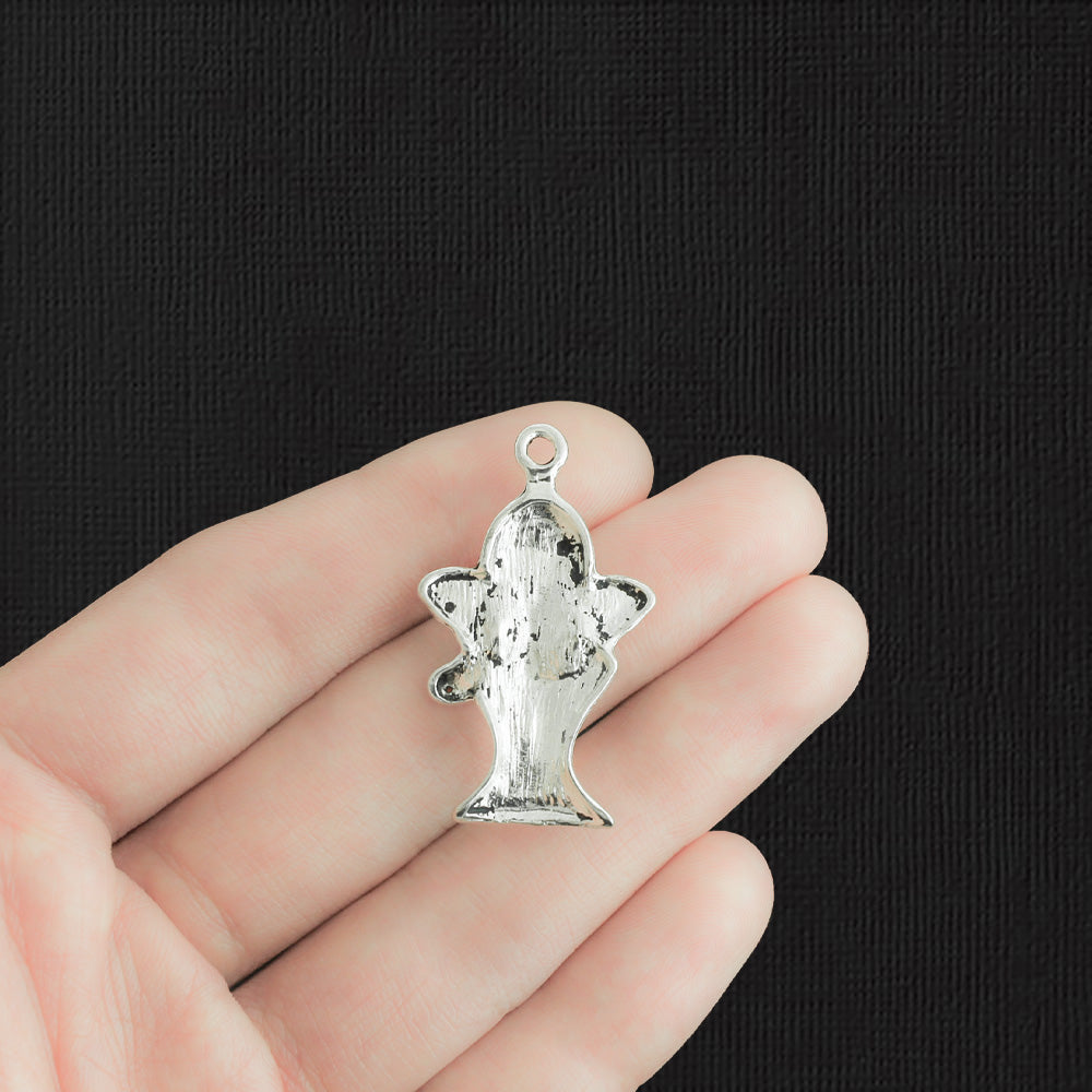 4 Ganesha Antique Silver Tone Charms - SC3649