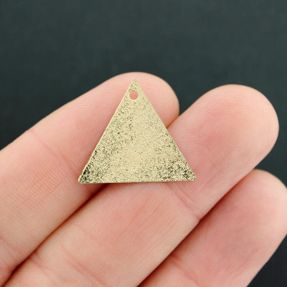 4 breloques géométriques en émail doré - E678