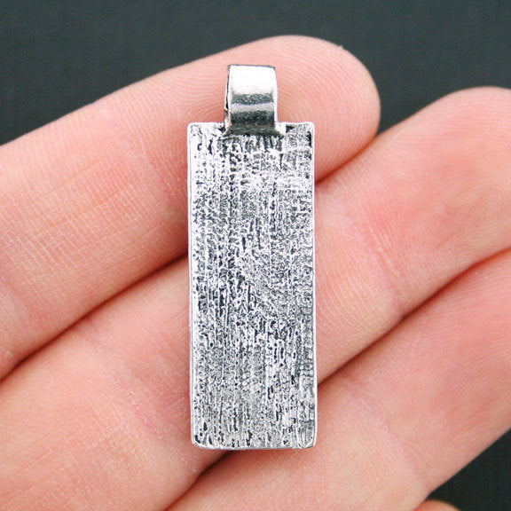 4 Greek Key Antique Silver Tone Charms - SC1113