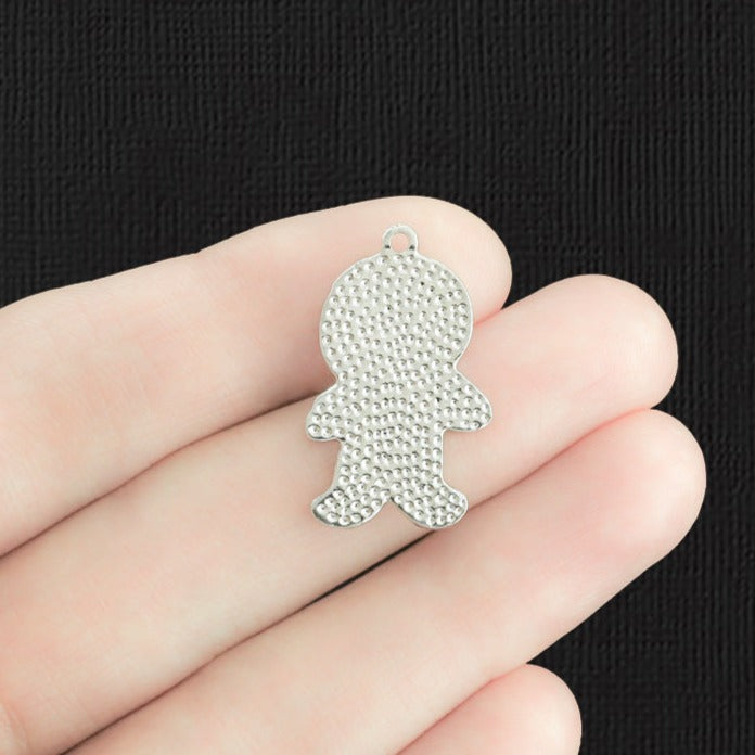 4 breloques en émail argenté momie d'Halloween - E1252