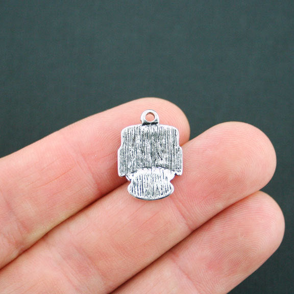 4 Happy Birthday Antique Silver Tone Charms - SC5124