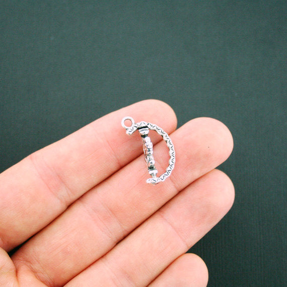 4 Horse Antique Silver Tone Charms 2 Sided - SC6069