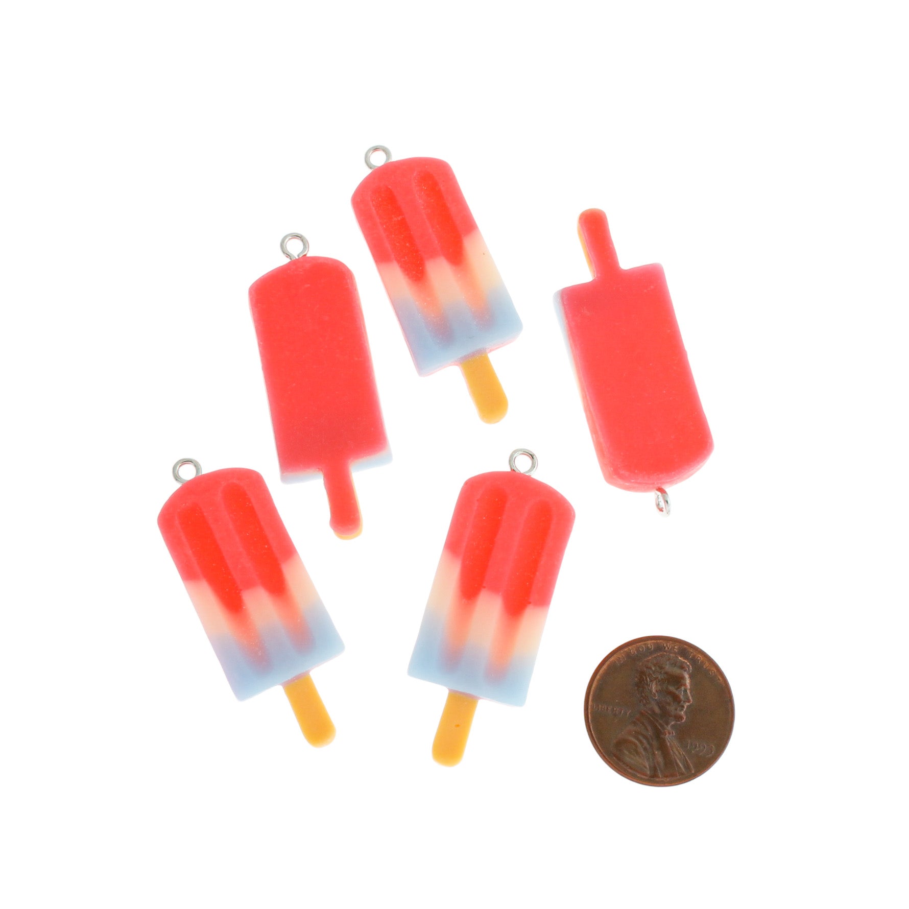 4 breloques en résine crème glacée - K555