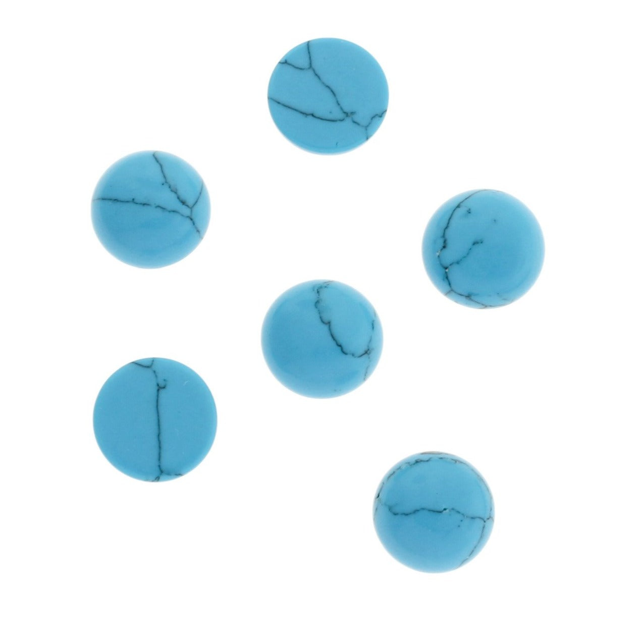 Joints Cabochon Imitation Turquoise Gemme 10mm - 4 Pièces - CBD003-A