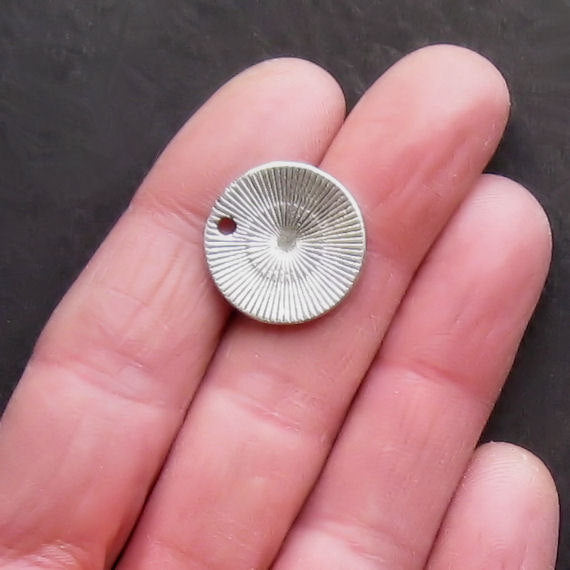 4 Karma Antique Silver Tone Charms - SC1160