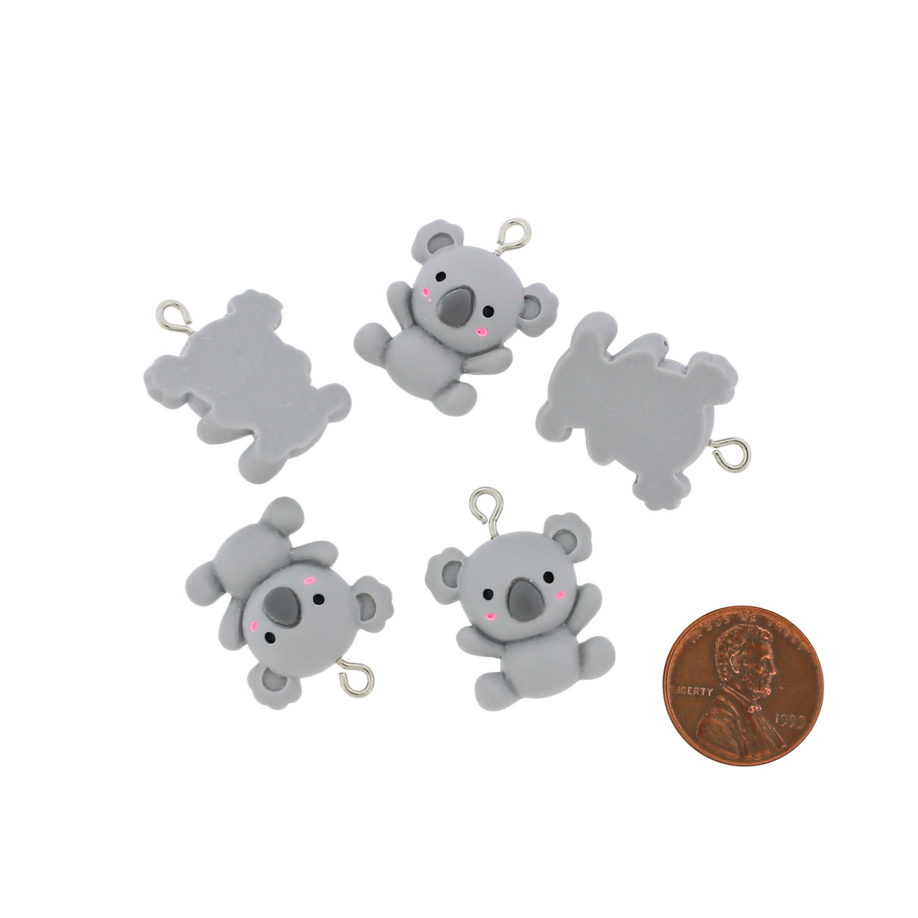 4 Koala Resin Charms - K622