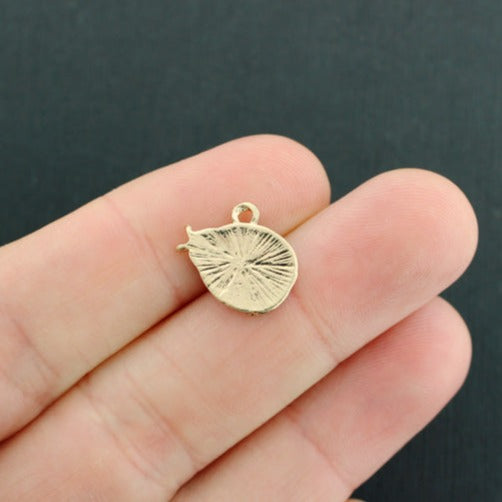 4 Ladybug Gold Tone Enamel Charms - E682