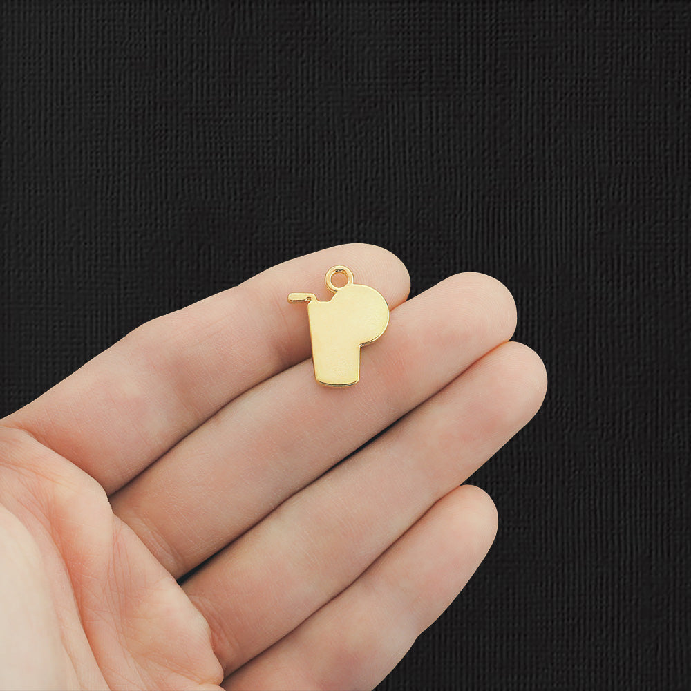 4 Lemonade Gold Tone Enamel Charms - E1094