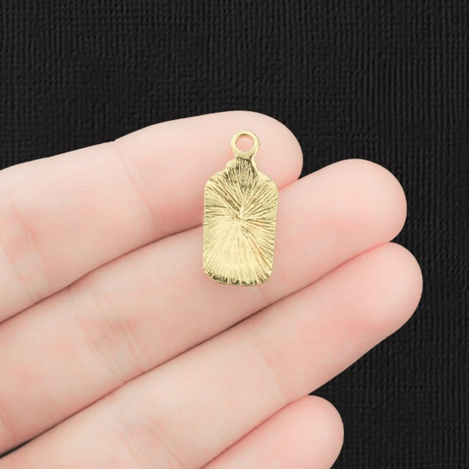 4 breloques magiques en émail doré rose - E131